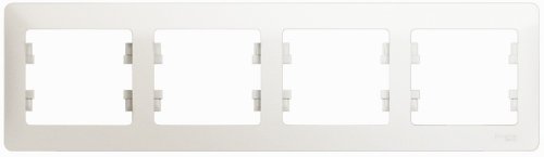 Рамка горизонтальная Systeme Electric Glossa 4-м. перламутр картинка